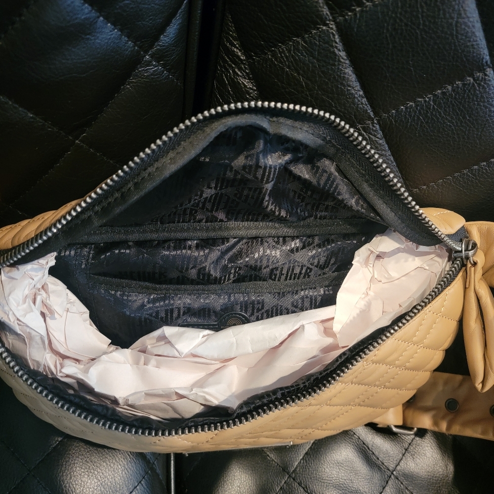 Kurt Geiger Beige Quilted Crossbody Bag - Picture 5 of 16